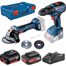 Bosch Akülü Makine Seti GWS180-LI + Gsr 18V-50 (1 x 5,0 Ah + 1 x 2,0 Ah Akü) - 0615990M47
