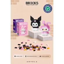 Arvela Bricks Kuromi & My Melody Karakterleri - 2'li Set - Eğitici 3D Yapboz Figür
