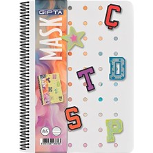 Gıpta Mask Spiralli Pp Kapak A4 72 Yaprak Çizgili Defter 3-7820000-2011
