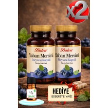 Balen 2 Adet Yaban Mersini Meyvesi Kapsül Takviye Edici Gıda + Hediye Biberiye Yağı
