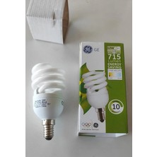 GE 12W Tasarruflu Spiral Ampul - E14 Ince Duy (Sarı Işık)