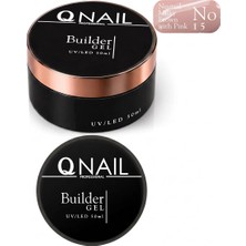 Qnail Professional Builder Gel 50 ml Protez Tırnak Jeli Uv LED Uzatma Güçlendirme Profesyonel Jel No:15