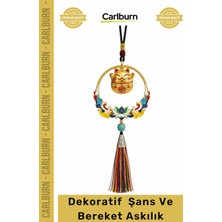 Carlburn #askılık Dekoratif Model 5 Altın Çember Bereket Kedi Püskül Duvar Araba Şans Bereket Askılık