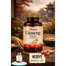 Balen Ginseng Kapsül 375 Mg 60 Adet Takviye Edici Gıda + Hediye Biberiye Yağı