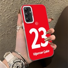 HONTINGA Samsung Galaxy A34 5g ile Uyumlu Kılıfı Silikon Kenar Sert Arka Düşüme Önleyici Basitlik Anti Düşme Kamera Korumali Dünya Kupası 23 Numara Uğurcan Çakır Desen Telefon Kılıfı K1-1226