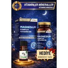 Nutraxin Magnesium Complex Vitamin B6 Magnezyum 60 Adet Tablet + Hrblsglk Biberiye Yağı (Hediye)