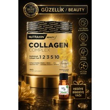 Nutraxin Collagen Complex Powder Kolajen Tozu 330 Gram + Hediye Biberiye Yağı