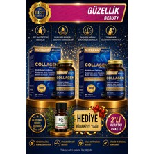 Nutraxin 2 Adet Tip 1 Tip 3 Hidrolize Kolajen 30 Adet Tablet + Hediye Biberiye Yağı