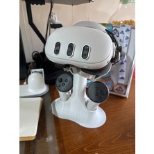 Print Zone Meta Quest 3 ve Quest 2 Masaüstü Standı - Vr Gözlük ve Controller (Kumanda) Organizer Tutucu