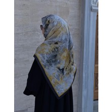 Qalortex Scarf Pamuklu Soft Âlâ  Desen Eşarp-Siyah