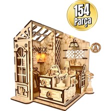 Ahşap Maket Terzi Dükkanı - Peri LED Işıklı Kendin Yap (Dıy) Dekoratif Kit