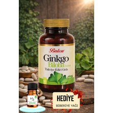 Balen Ginkgo Biloba Tablet 600 Mg 60 Adet Takviye Edici Gıda + Hediye Biberiye Yağı