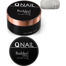 Qnail Professional Builder Gel 50 ml Protez Tırnak Jeli Uv LED Uzatma Güçlendirme Profesyonel Jel No:17 Milk White