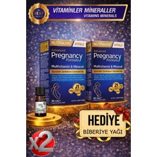 Nutraxin 2 Adet Pregnancy Formula-(21 Vitamin&mineral) 30 Adet Tablet + Hediye Biberiye Yağı