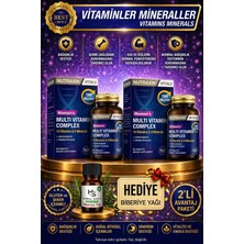 Nutraxin 2 Adet Multivitamin Women's Kadınlara Özel Vitaminler 60 Adet Tablet + Hediye Biberiye Yağı