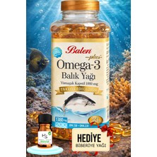 Balen Omega 3 Balık Yağı Yumuşak Kapsül 1380 Mg 200 Adet Takviye Edici Gıda + Hediye Biberiye Yağı