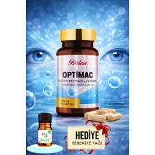 Balen Optimac Gözotu Ekstraktı ve Vitamin Içeren Kapsül Takviye Edici Gıda + Hediye Biberiye Yağı