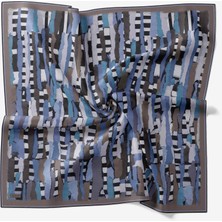 Silk Home Twill Ipek Eşarp Şerit Indigo