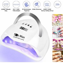 Qnail Professional x Max Uv LED Tırnak Kurutucu 220 Watt 45 LED Protez Tırnak Kalıcı Oje Kurutma Makinası