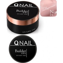 Qnail Professional Builder Gel 50 ml Protez Tırnak Jeli Uv LED Uzatma Güçlendirme Profesyonel Jel No:06