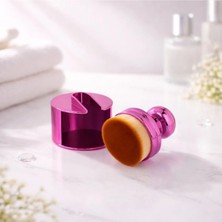 Qnail Professional Pembe Kapaklı Fondöten & Tırnak Toz Alma Fırçası Yumuşak Kıllı Çok Amaçlı