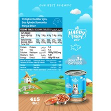 Happy Farm Yaş Kedi Maması Somonlu 415 gr 12 Adet