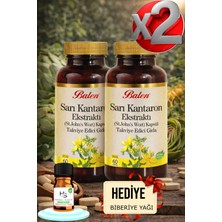 Balen 2 Adet Sarı Kantaron Ekstraktı St. John’s Wort Kapsül 60 Adet + Hediye Biberiye Yağı