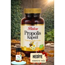 Balen Propolis Kapsül 80 Adet Takviye Edici Gıda + Hediye Biberiye Yağı