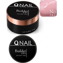 Qnail Professional Builder Gel 50 ml Protez Tırnak Jeli Uv LED Uzatma Güçlendirme Profesyonel Jel No:14