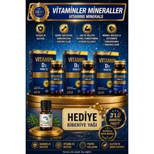 Nutraxin 3 Adet D3 Vitamini 1000UI-(25MCG) Içeren 120 Adet Tablet + Hediye Biberiye Yağı