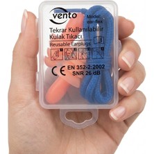 Vento Çam Tipi Tekrar Kullanılabilir Kulak Tıkacı 9 Çift