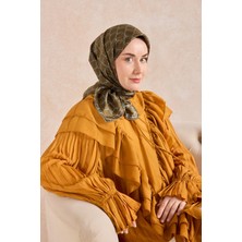 Silk Home Twill Ipek Eşarp Zincir Haki