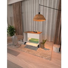 Beyaz Kedi Tuvalet Dolabı | Gizli Girişli %100 Mdf