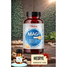 Balen Mag 3 Magnezyum Sitrat Bisglisinat Malat 679 Mg 60 Kapsül Takviye Edici Gıda + Hediye Biberiye Yağı