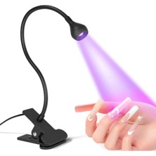 Qnail Professional Masaya Sabitlemeli Uv LED Kurutucu Akrobat Lamba Siyah