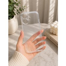 iPhone 16 Plus Uyumlu Şeffaf Kılıf Kamera Korumalı Darbe Emici Yumuşak Silikon Premium Şeffaf Kapak