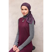 Silk Home Viskon Velora Eşarp Dört Mevsim Labirent Desen Eflatun 90X90