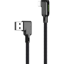Mcdodo CA-7511 Iphone 90 Derece 3A 1.8m Işıklı Data Şarj Kablosu