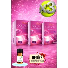 Balen 3 Adet Collagen Complex Tip 1 2 3 Kollajen L-Ornitin Hyalüronik Asit Vitamin C+Hediye Biberiye Yağı