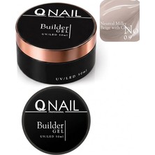 Qnail Professional Builder Gel 50 ml Protez Tırnak Jeli Uv LED Uzatma Güçlendirme Profesyonel Jel No:09