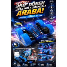 Mofy Baby 360° Dönebilen Akrobat Uzaktan Kumandalı Araba Şarjlı Çift Taraflı Stunt Car LED Işıklı Oyuncak Araba