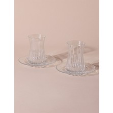 Bright Kristal Şeffaf 12 Parça 6 Kişilik Çay Seti