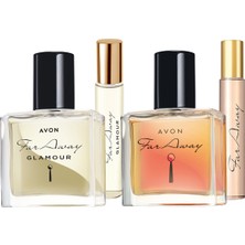 Avon Far Away Glamour Kadın Parfüm Seti 30 ml + 10 ml EDP Hediyelik Paketi 50 ml