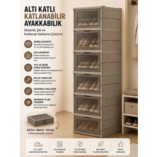 Myplas Çok Amaçlı 6 Katlı Katlanabilir Taşınabilir Premium Portatif Organizer Ayakkabılık