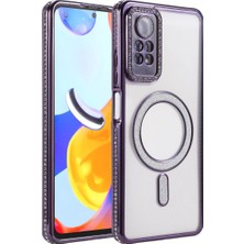 Bilfold Note 12 Pro 4g Joke Simli Magneticsafe Kılıf - Derin Mor
