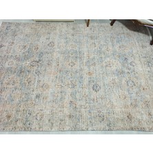 Pera Halı Bej ve Vizon Eskitme Desenli Vintage Halı - Outlet - 4182OU