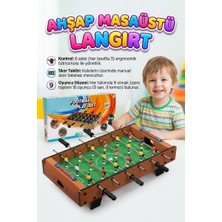 Farbu Oyuncak Ahşap 2 Kişilik Masaüstü Langırt! 6 Kollu 2 Toplu 51CM Skor Tabelalı Eğlenceli Futbol Oyunu