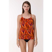 Ayyıldız 4668 Turuncu Desenli Tankini