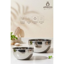 Amboss Stone Premium 2 Parça Çok Amaçlı Karıştırma Kase Seti