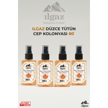 Ilgaz Tütün Kolonyası 80 Derece 4'lü Sprey Kolonya Seti 50 ml | Elegance Series